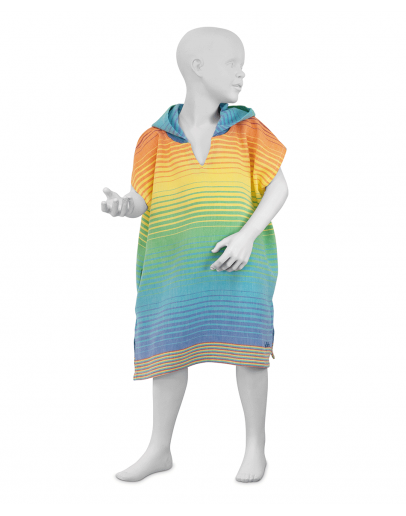 Bio-Strandponcho Kids Rainbow